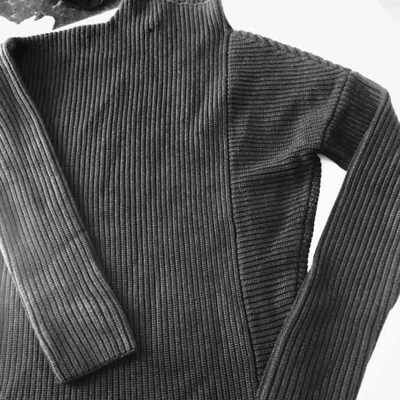 Nomia NYC Ribbed Asymmetrical Mock Turtleneck - Picture 8 of 8